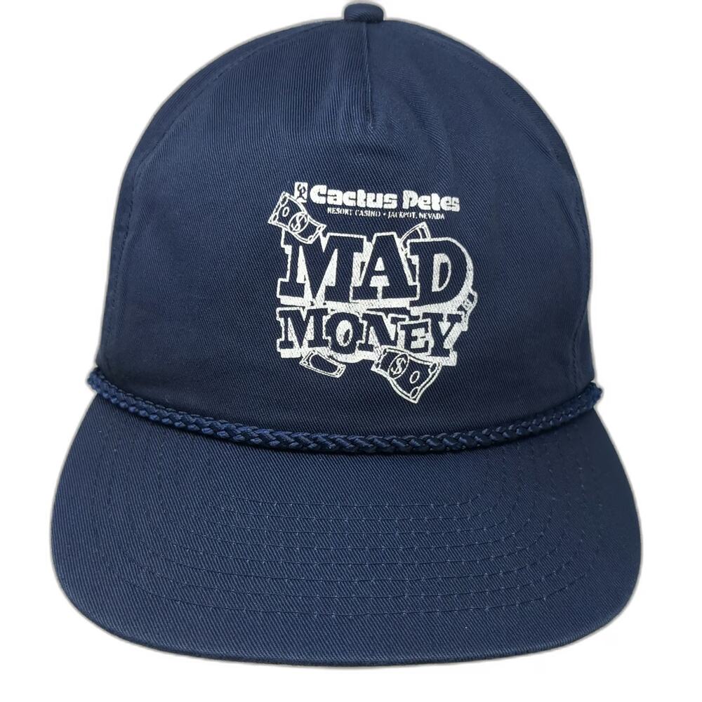 Attractive Headwear 5 Panel Blue OSFM Cactus Petes Casino Mad Money Snapback Hat